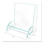 Euro-Style Docuholder, Magazine Size, 9.81w X 6.31d X11h, Green Tinted