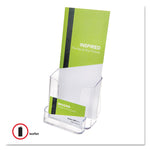 Docuholder For Countertop/wall-Mount W/card Holder, 4.38w X 4.25d X 7.75h, Clear