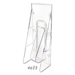 Stand-Tall Wall-Mount Literature Rack, Leaflet, 4.56w X 3.25d X 11.88h, Clear
