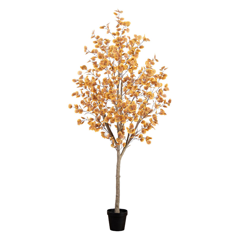 Nearly Natural 8' Artificial Autumn Fall Eucalyptus Tree (T4813)