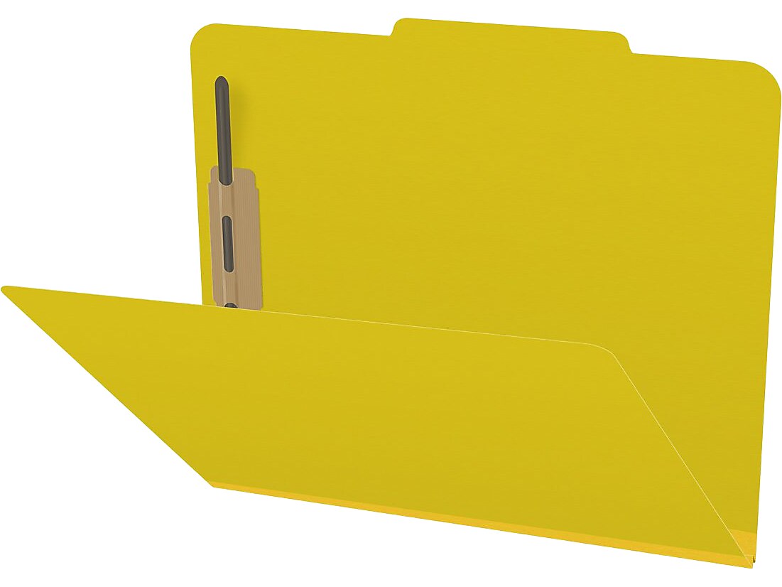 Medical Arts Press Pressboard Classification Folder, 2" Expansion, Letter Size, Yellow, 25/Box