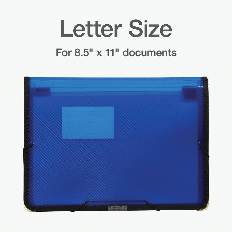 Pendaflex UltraColor Poly Expanding Wallet with Elastic Closure, Letter, Blue (84041BL)