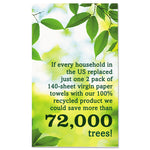 100% Recycled Paper Kitchen Towel Rolls, 2-Ply, 11 x 5.4, 156 Sheets/Roll, 24 Rolls/Carton