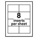 Name Badge Insert Refills, Horizontal/vertical, 2 1/4 X 3 1/2, White, 400/box