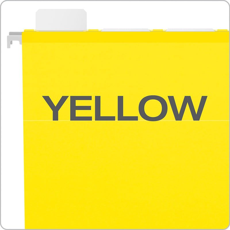 Pendaflex Ready-Tab Reinforced Hanging File Folder, 5-Tab, Letter Size, Yellow, 25/Box (42624)
