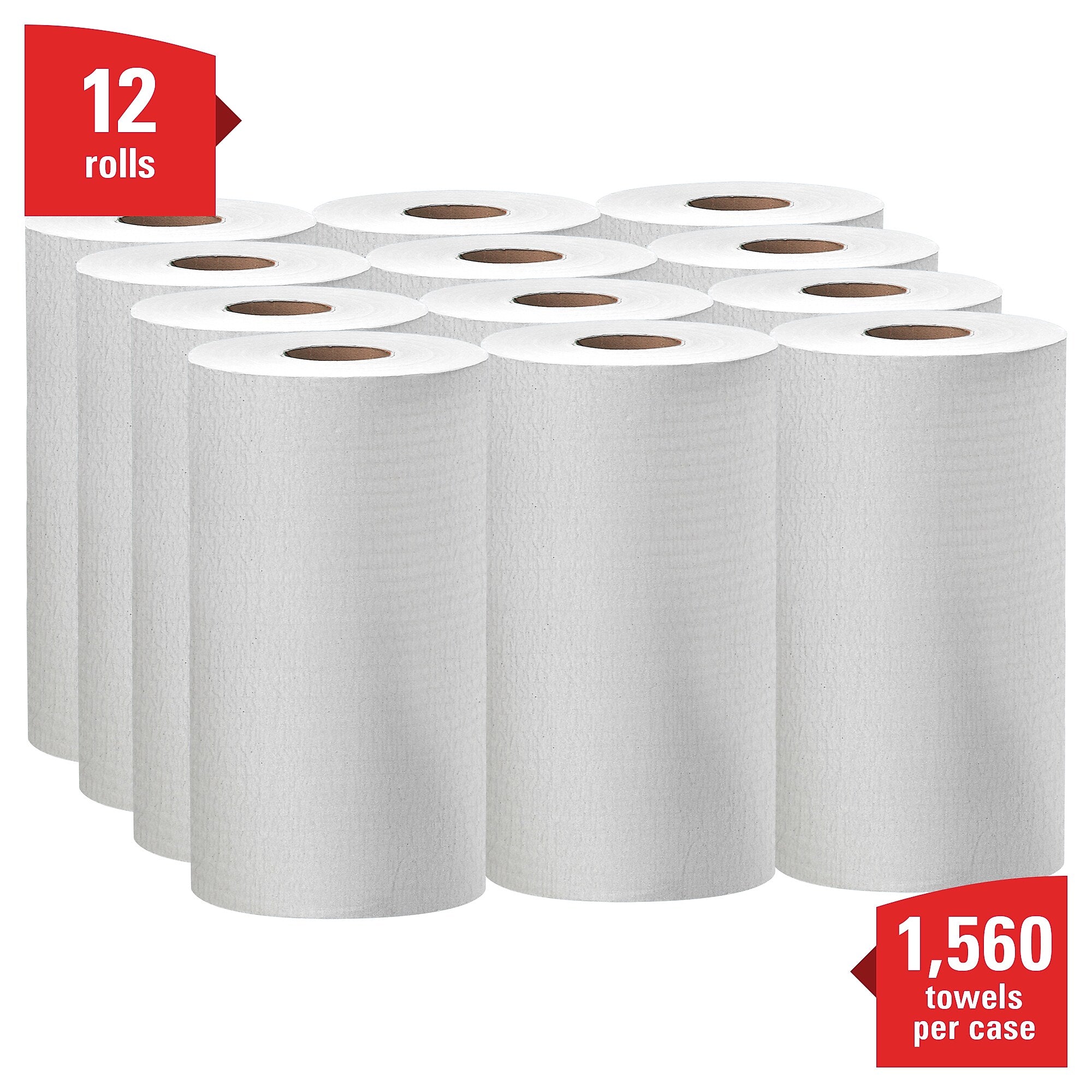 WypAll GeneralClean X60 Cleaning Cloths, 9.8" x 12.2", White, 130 Sheets/Roll, 12 Rolls/Carton (35401)