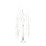 Nearly Natural 4-ft Pre-Lit Artificial White Weeping Willow Tree with 120 Warm White LED Lights (T4922)