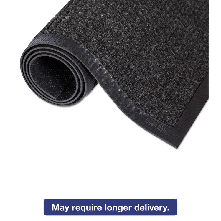 Super-Soaker Wiper Mat With Gripper Bottom, Polypropylene, 24 X 36, Charcoal