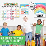 Hadley Designs Rainbow Circle Time Bulletin Board Calendar for Classroom, 100/Set (HDDX004BC7KLB)
