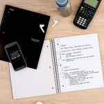 Five Star 1-Subject Notebook, 8.5" x 11", College Ruled, 100 Sheets, Black (72057)