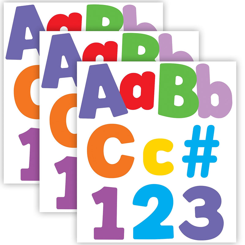 Carson Dellosa 4" Color Splash Combo Pack EZ Letters and Numbers, Multicolored, 219/Pack, 3 Packs/Bundle (CD-130098-3)
