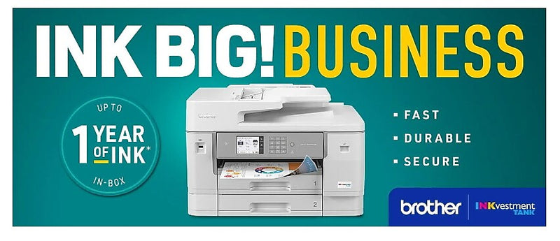 Brother INKvestment Tank MFC-J6955DW Wireless Color Inkjet Printer, All-In-One Supertank, Print, Scan, Copy, Fax
