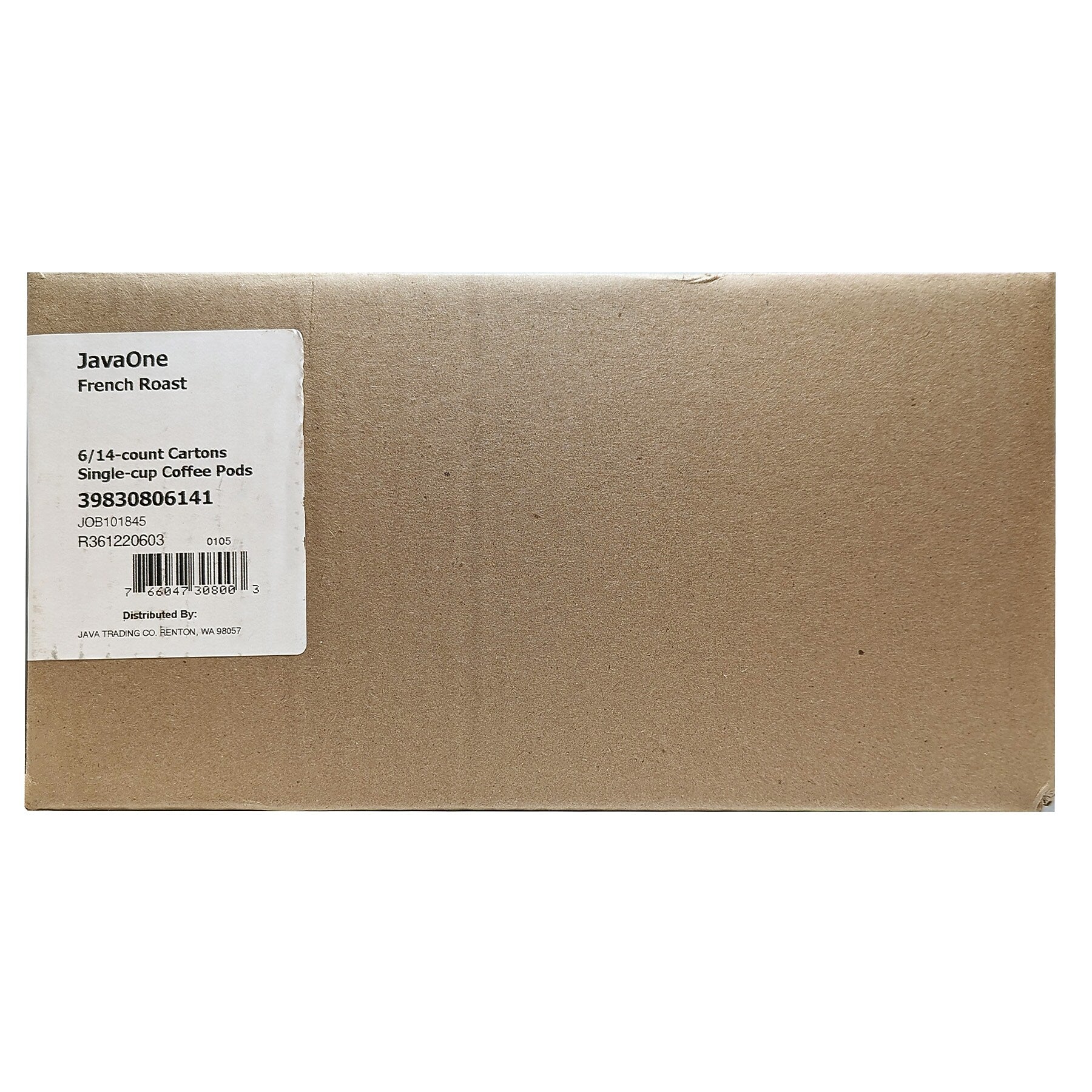 JavaOne French Roast Coffee Soft Pods, Dark Roast, 84/Carton (JTC30806CT)