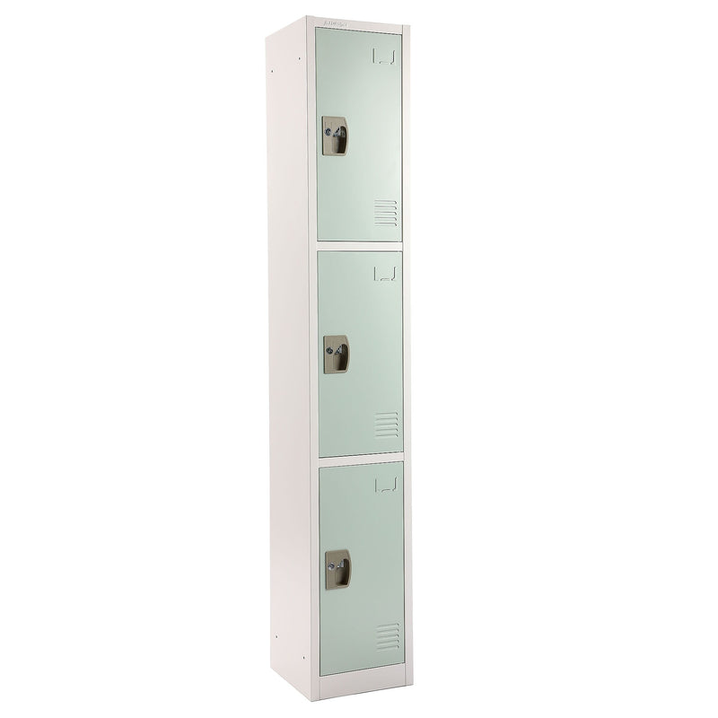 AdirOffice 72'' 3-Tier Misty Green Storage Locker (ADI629-203-MGRN)