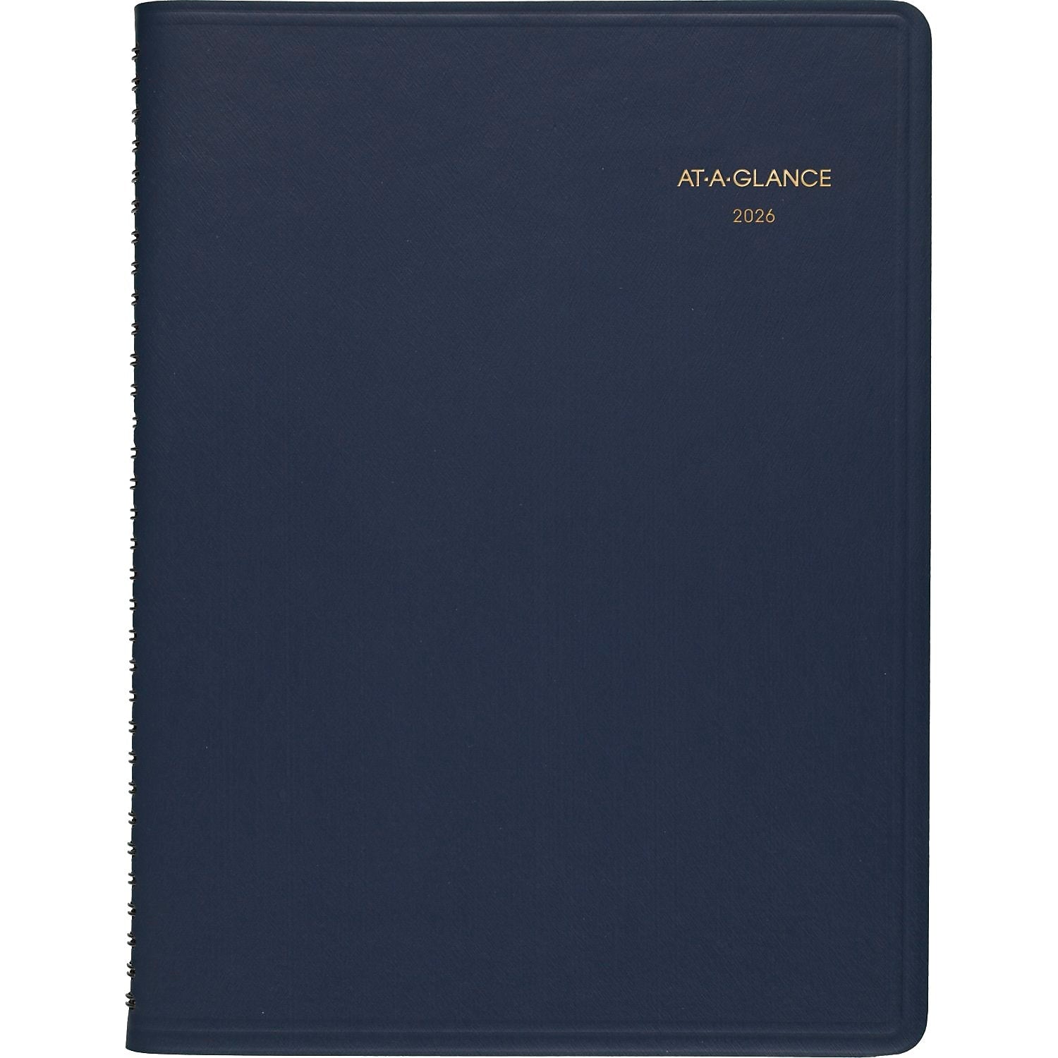 2026 AT-A-GLANCE 8.25" x 11" Weekly Appointment Book Planner, Faux Leather Cover, Navy (70-950-20-26)