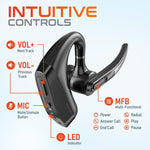 Delton K130 Wireless Noise Canceling Bluetooth Computer Earbud Headset, MS Teams, Black (DBHK130)