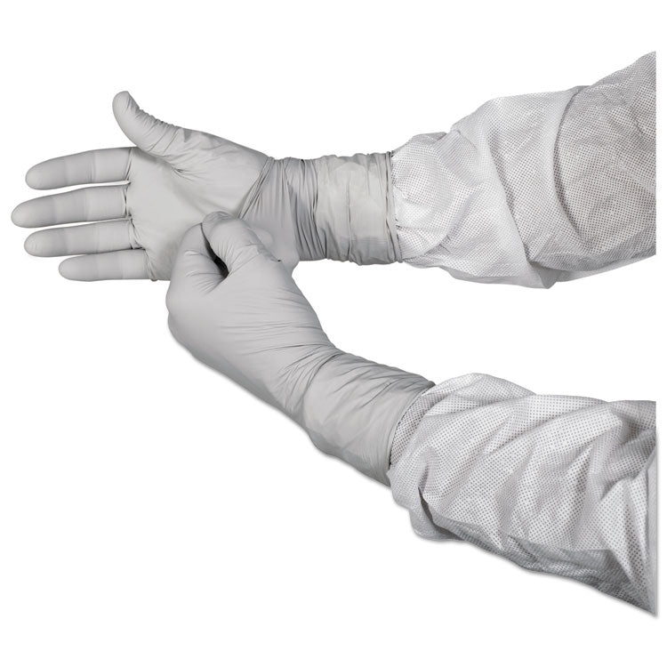 G3 Sterile STERLING Nitrile Gloves, Packaged Sterile, ESD Safe, Size 6, 4 mil Thick, 12" Long, Gray, 100/Bag, 10 Bags/Carton