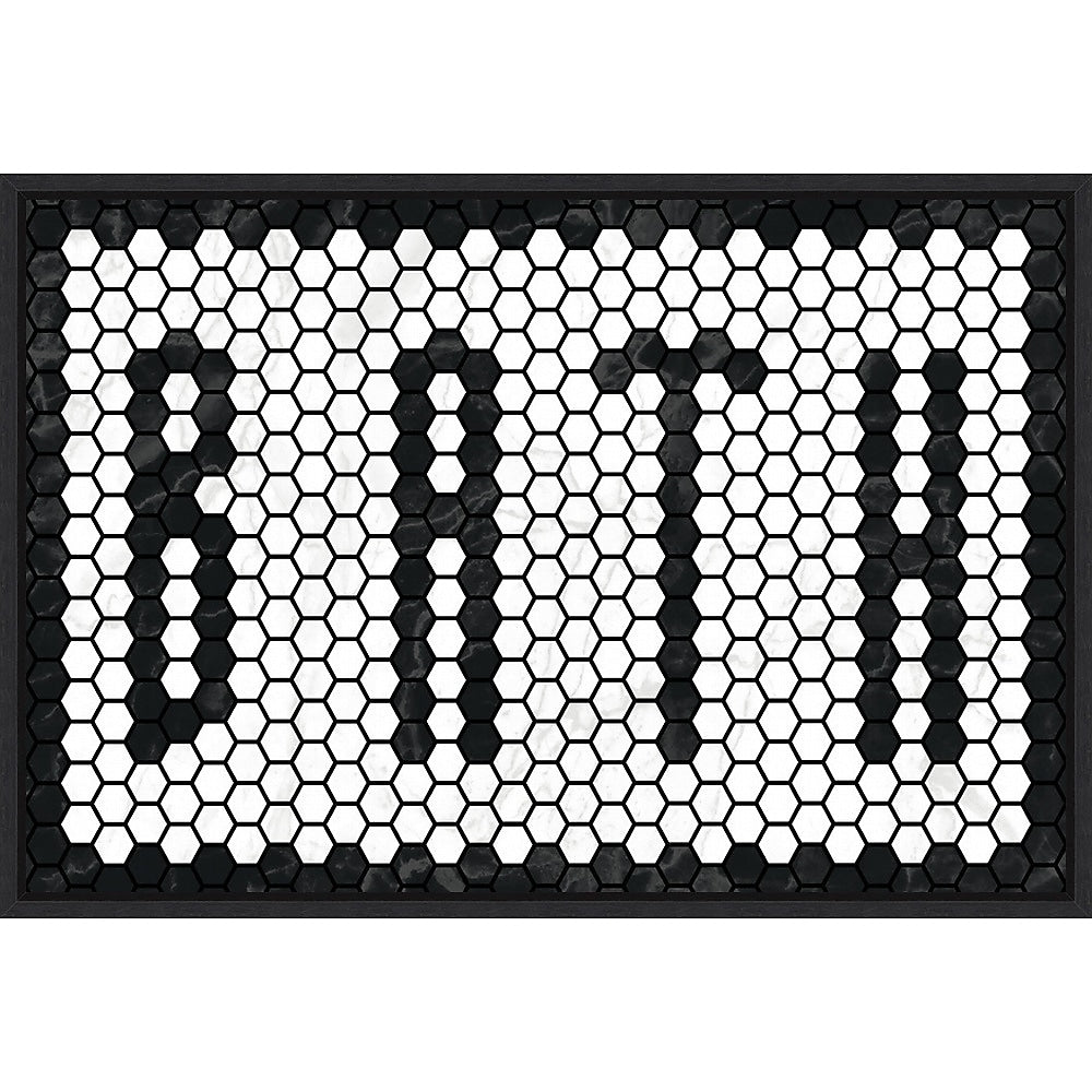 Amanti Art Bath Tiles by Wild Apple Portfolio Framed Canvas Wall Art Print, 33" x 23" (A42677249610)