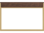 Martha Stewart Ollie 47"W Home Office Desk with 3 Drawers, Walnut/Polished Brass (ZGZP028BRGLD)