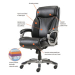 Alera Veon Series Executive High-Back Bonded Leather Chair, Supports Up To 275 Lb, Black Seat/back, Graphite Base