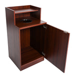 Alpine Industries Trash Can, 32 Gallon, Mahogany (ALP476-DH-MA)