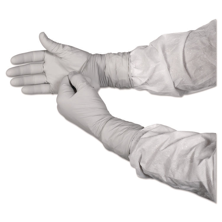 G3 Sterile STERLING Nitrile Gloves, Packaged Sterile, ESD Safe, Size 8.5, 4 mil Thick, 12" Long, Gray, 100/Bag, 10 Bags/CT