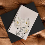 DENY Designs White Peonies 1-Subject Professional Notebooks, 5.5" x 8.25", Dotted, 60 Sheets, Multicolor (81139-NOBS01)