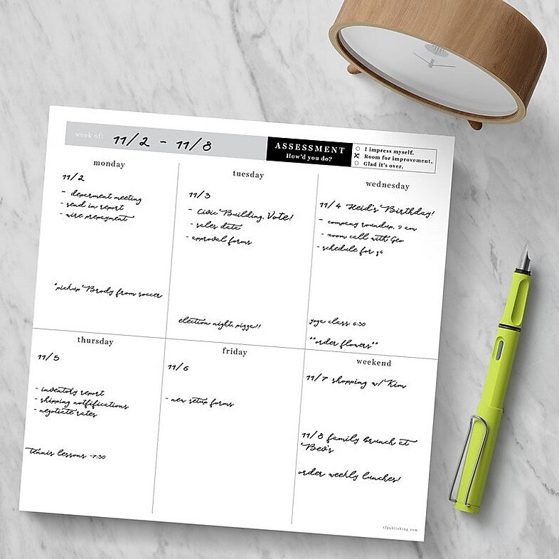 TF Publishing Schedule Pad 7.75" x 7.75" Undated Planner, Paperboard Cover, Multicolored (99-5941)