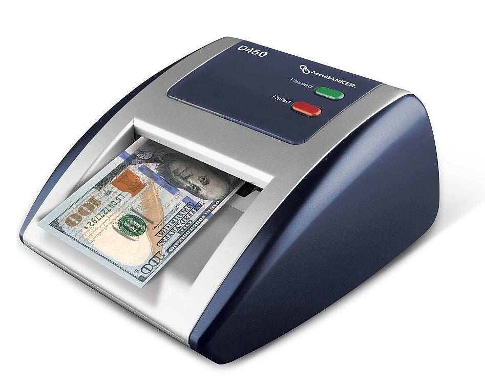 AccuBANKER D450 Counterfeit Detection Machine, Blue/Gray (D450)
