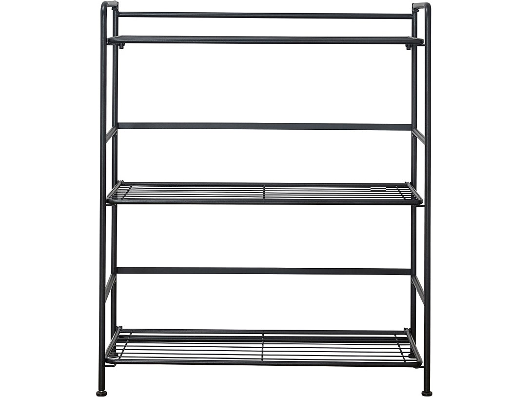 Advantus FlipShelf 3-Shelf Steel Rack, 30.5" x 26.75" x 12", Black (38703)