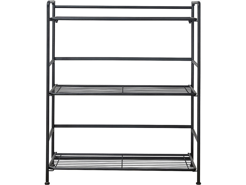 Advantus FlipShelf 3-Shelf Steel Rack, 30.5" x 26.75" x 12", Black (38703)