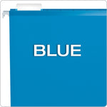 Pendaflex Reinforced Hanging File Folders, 1/5 Tab, Letter Size, Blue, 25/Box (04152 1/5 BLU)