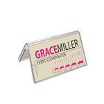 Azar Nameplate Holder, 8.5" x 5.5", Horizontal, Table Top, Clear, Acrylic, 10/Pack (192812)