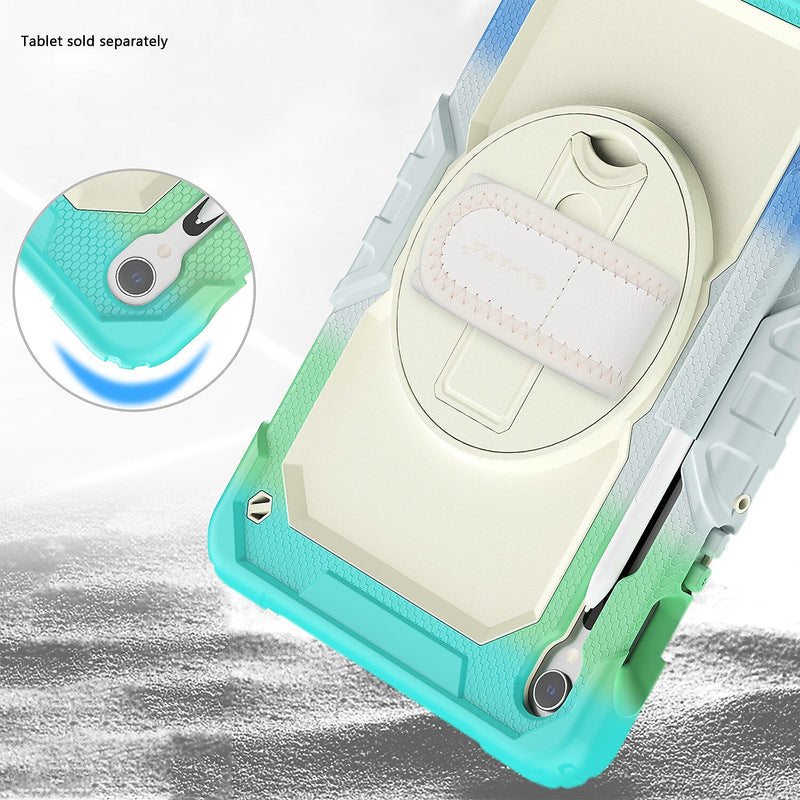 SaharaCase Raider Series Heavy Duty Case with Hand Strap for Galaxy Tab S10 FE /S9/S9 FE, Iridescent Blue (TB00465)