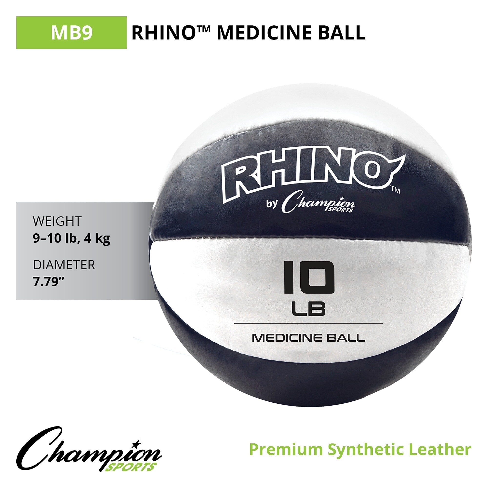Olympia Sports Medicine Ball 10 lbs., Blue (OSBA045P)