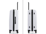 DUKAP Adly 3-Piece Hardside Spinner Luggage Set, TSA Checkpoint Friendly, White (DKADLSML-WHI)