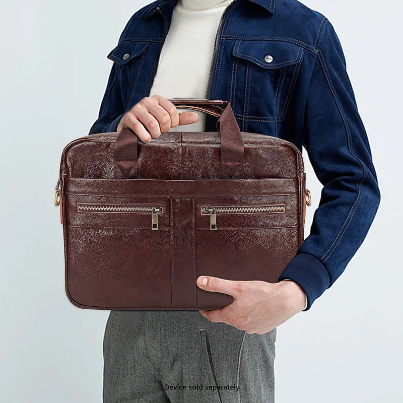 SaharaCase 16" Leather Laptop Bag, Oxford Brown (LT00082)