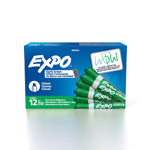 Expo Tank Dry Erase Markers, Chisel Tip, Green, 12/Pack (80004)