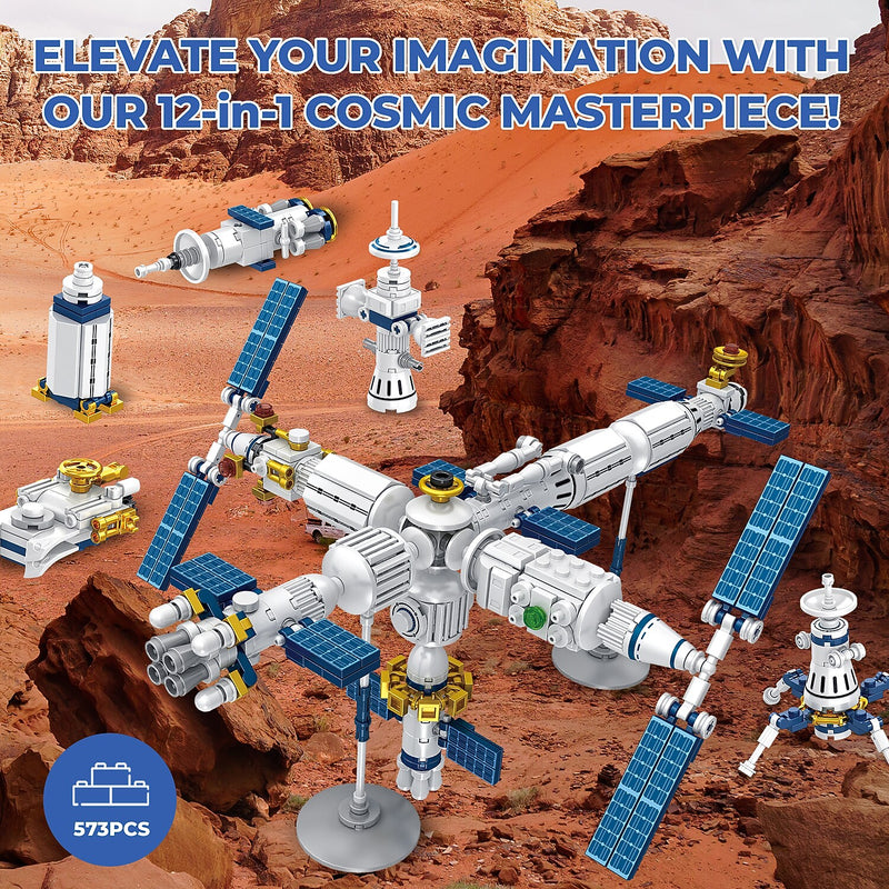Contixo Aerospace Series Space Station Building Block Set, 573 Pieces/Set (CNXBK07)