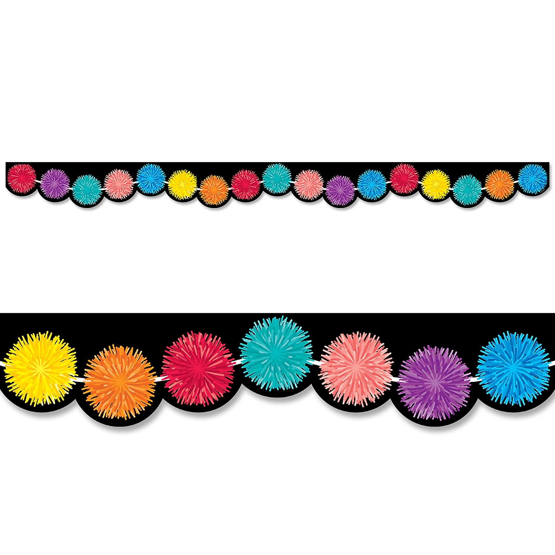 Creative Teaching Press Pom Poms EZ Border, 48', Multicolored, 3/Bundle (CTP10515-3)