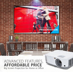 ViewSonic 4000 Lumens WXGA Home with HDMI and Vertical Keystone, White (PA503W)
