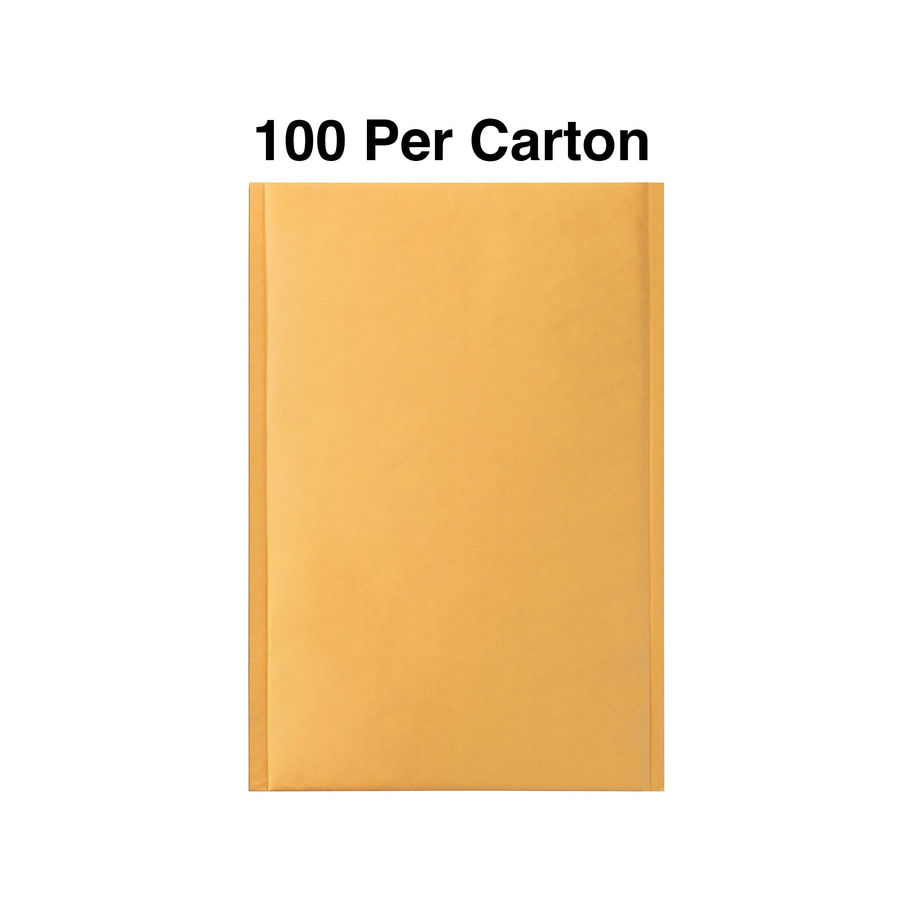 Staples 9.25" x 11" Self-Sealing Bubble Mailer, #2, Kraft, 100/Carton (ST56581B)