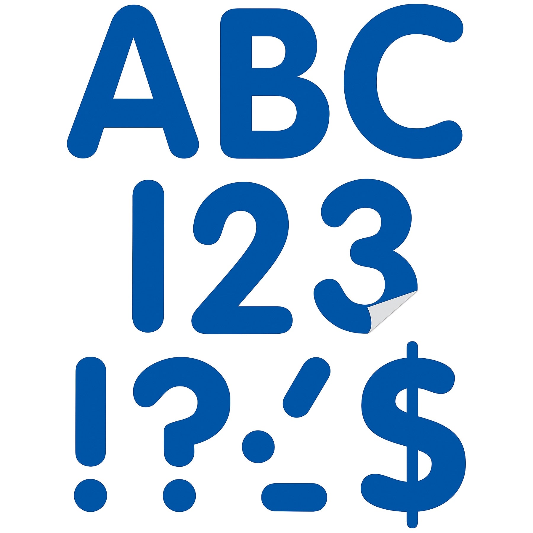 Teacher Created Resources 4" Self-Adhesive Letters and Numbers, Blue, 108/Pack (TCR9642)