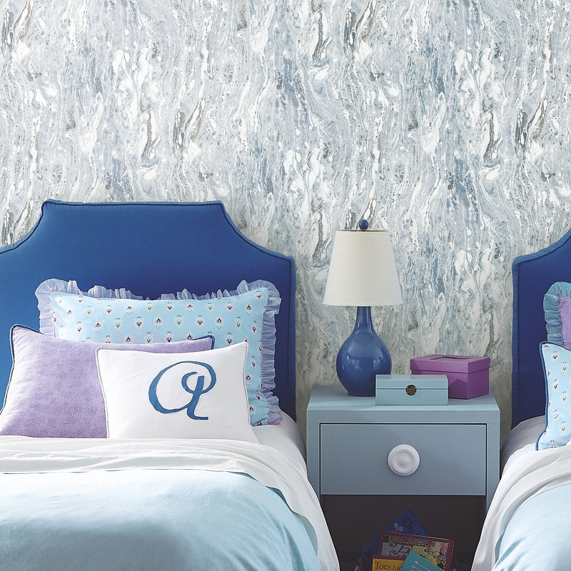 York Wallcoverings Marble Seas Peel and Stick Wallpaper (RMK11279WP)