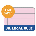 Prism + Colored Writing Pads, Narrow Rule, 50 Pastel Pink 5 X 8 Sheets, 12/pack