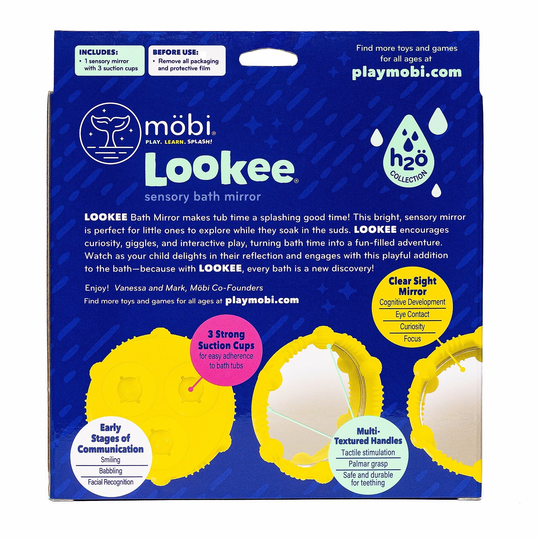 Mobi Lookee Sensory Bath Mirror, Yellow (MGMLOOK1)