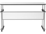 Luxor 32"-38"H Adjustable Standing Modular Teacher Desk, White/Gray (DTTB002)