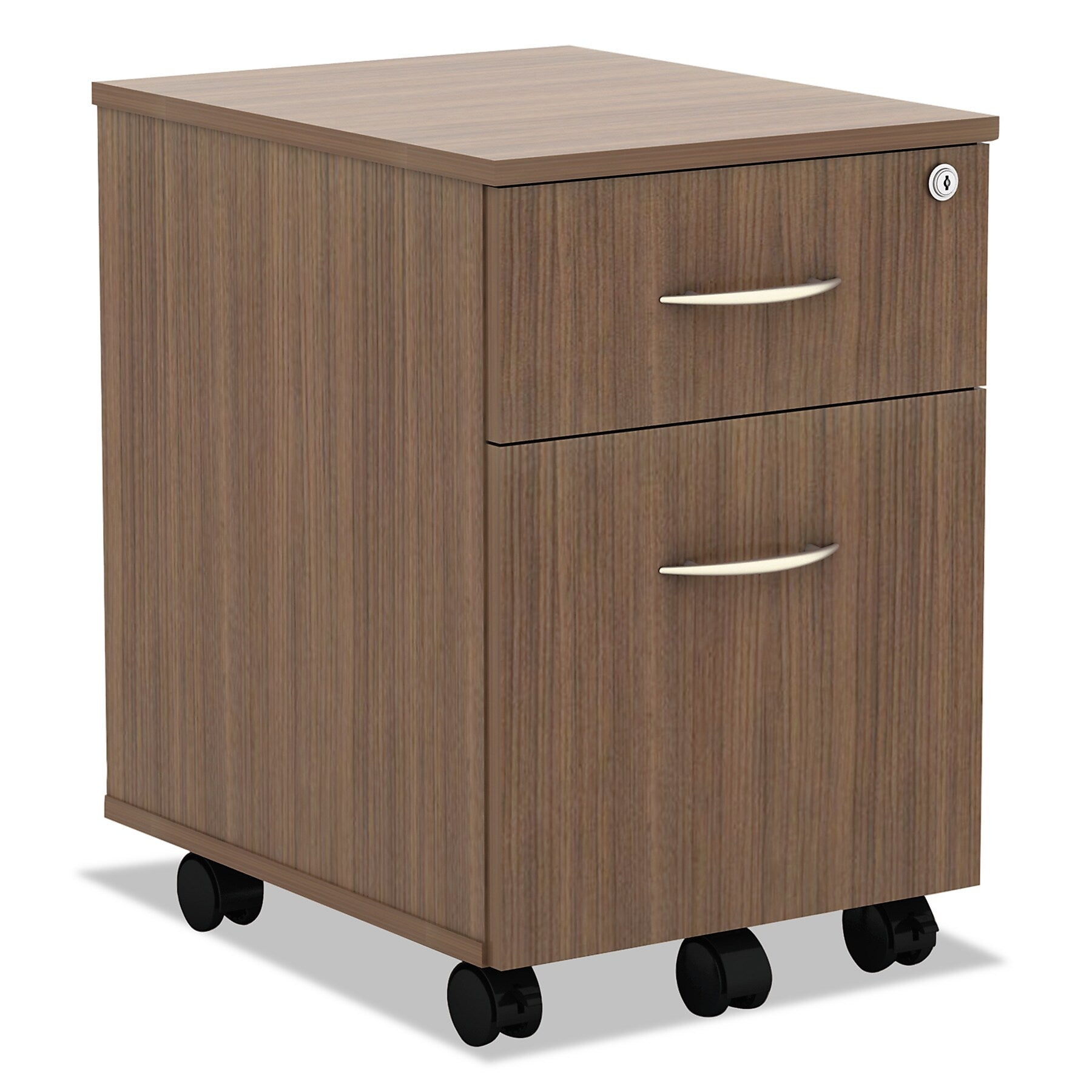Alera® Valencia Series Mobile Box/File Pedestal, 14 3/4 x 19 1/8 x 22 7/8,Modern Walnut