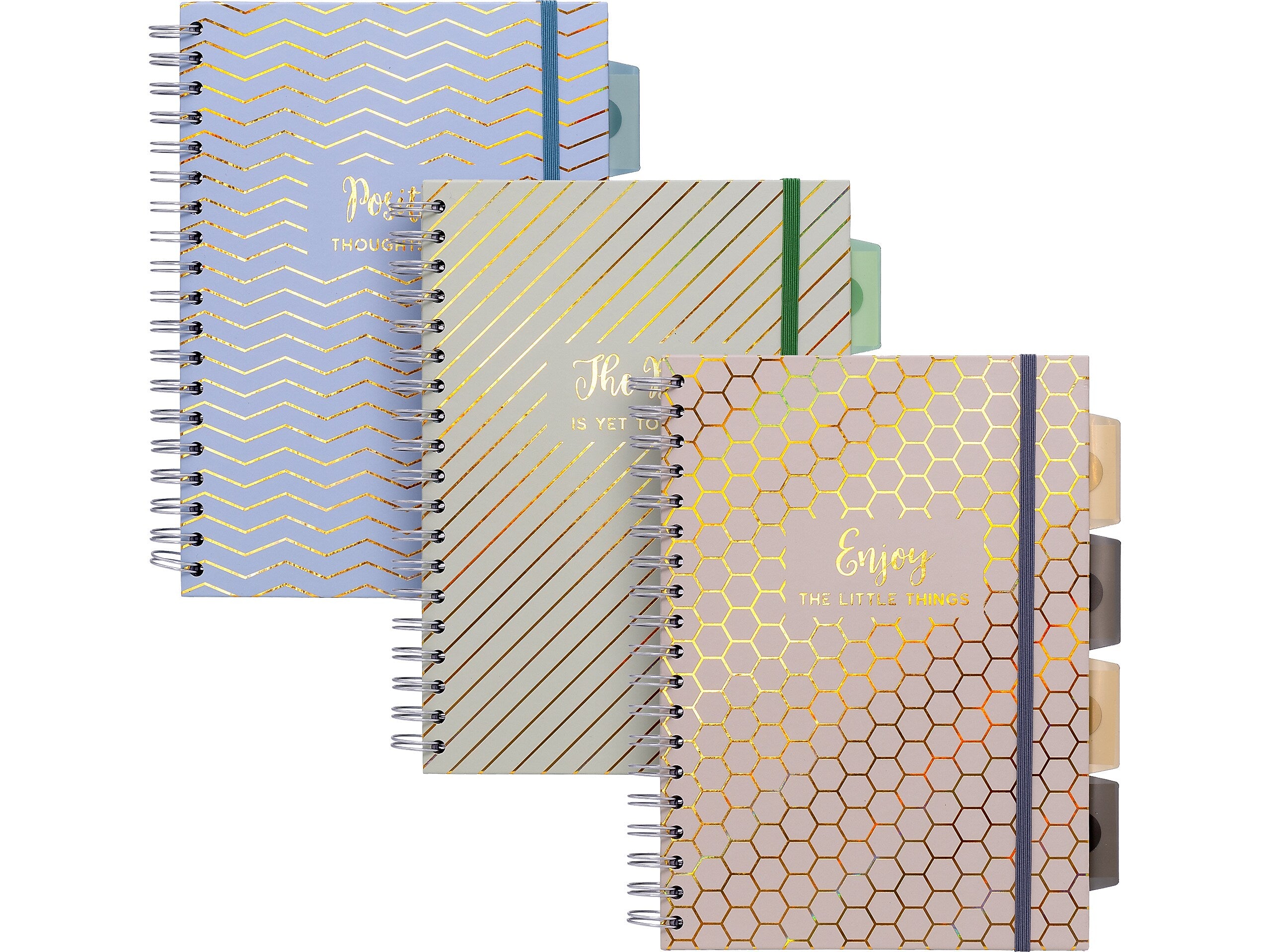 Pukka Pad Haze 5-Subject Notebooks, 7.4" x 9.84", Ruled, 100 Sheets, Assorted Colors, 3/Pack (9975(AST)-HZE)