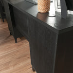 Sauder Tiffin Line 60"W Double Pedestal Desk, Raven Oak (433266)